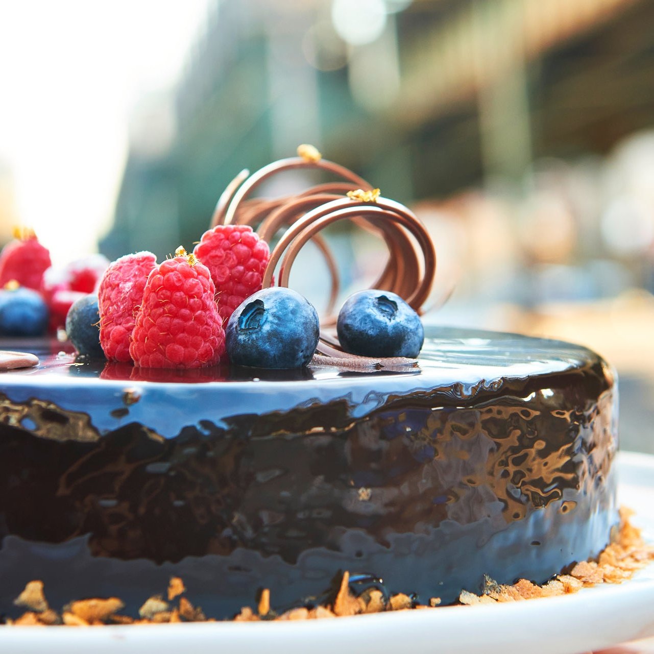 Dark Chocolate Mousse Cake