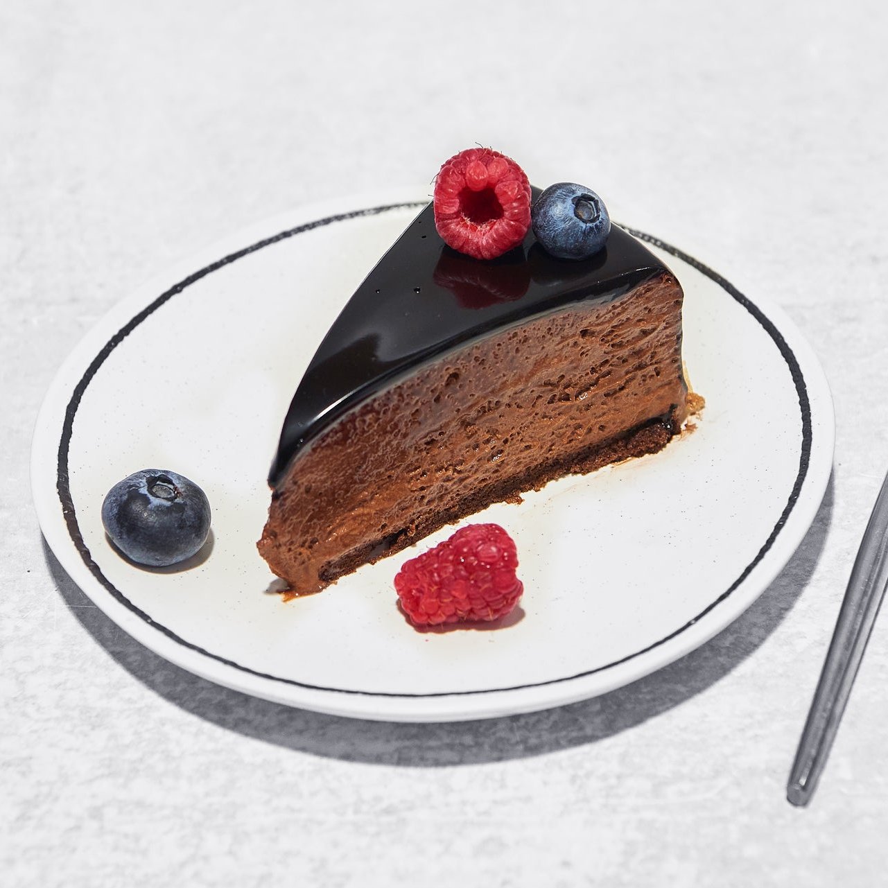 Dark Chocolate Mousse Cake